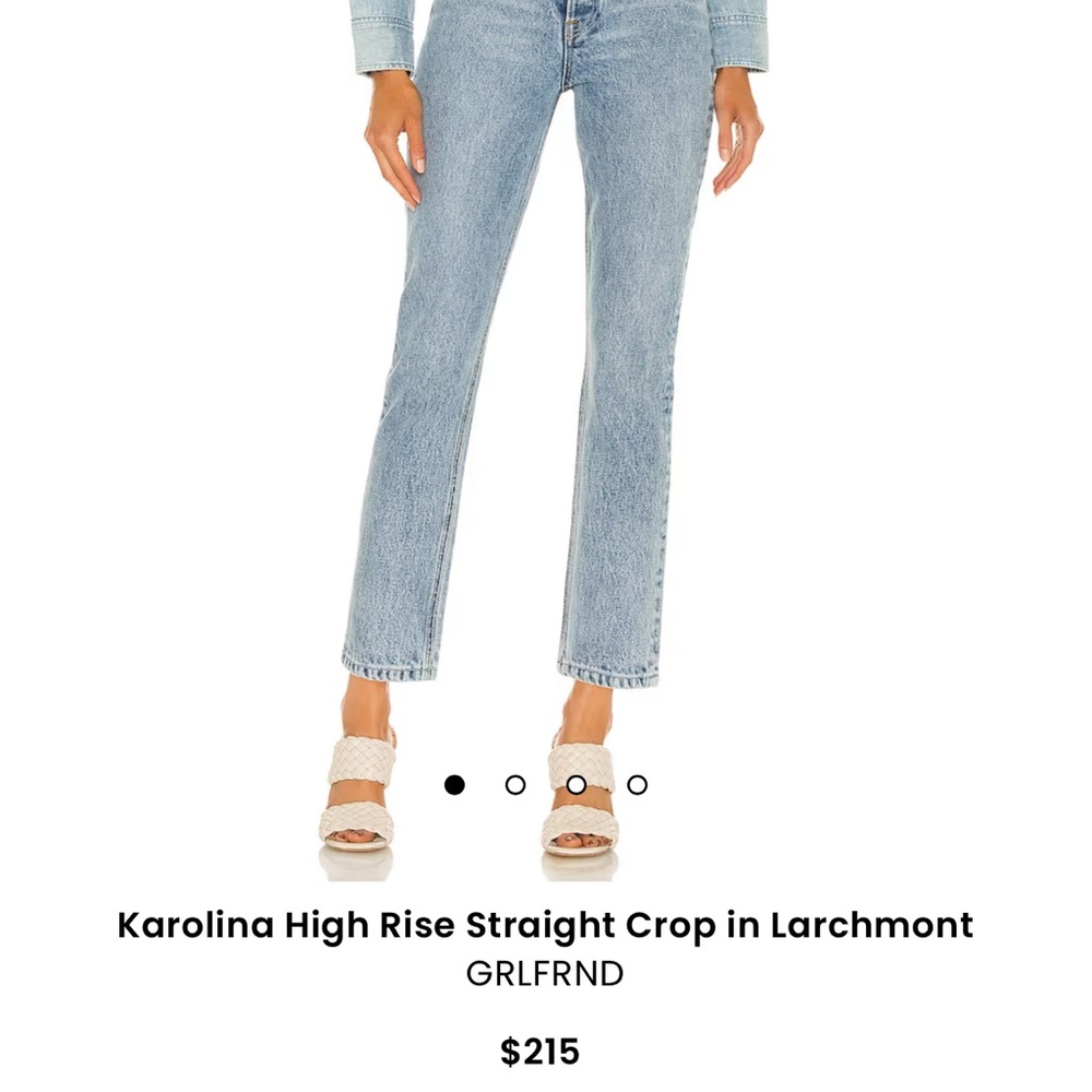 GRLFRND jeans Karolina High Rise Straight Crop in Larchmont size 29